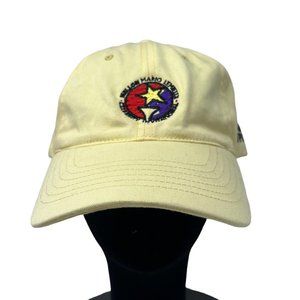 Mario Lemieux Celebrity Invitational Golf Tournament Gold Strapback Hat Cap Logo